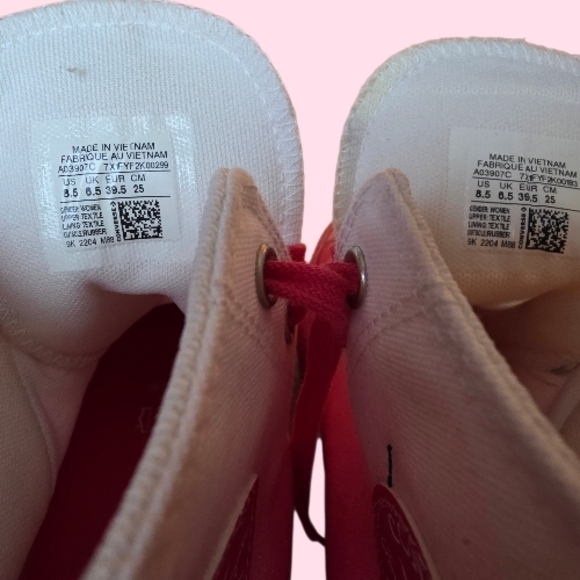 Converse Chuck Taylor All Star High Top Ombre Pink Platform Sneakers Women 8.5 - Picture 6 of 7
